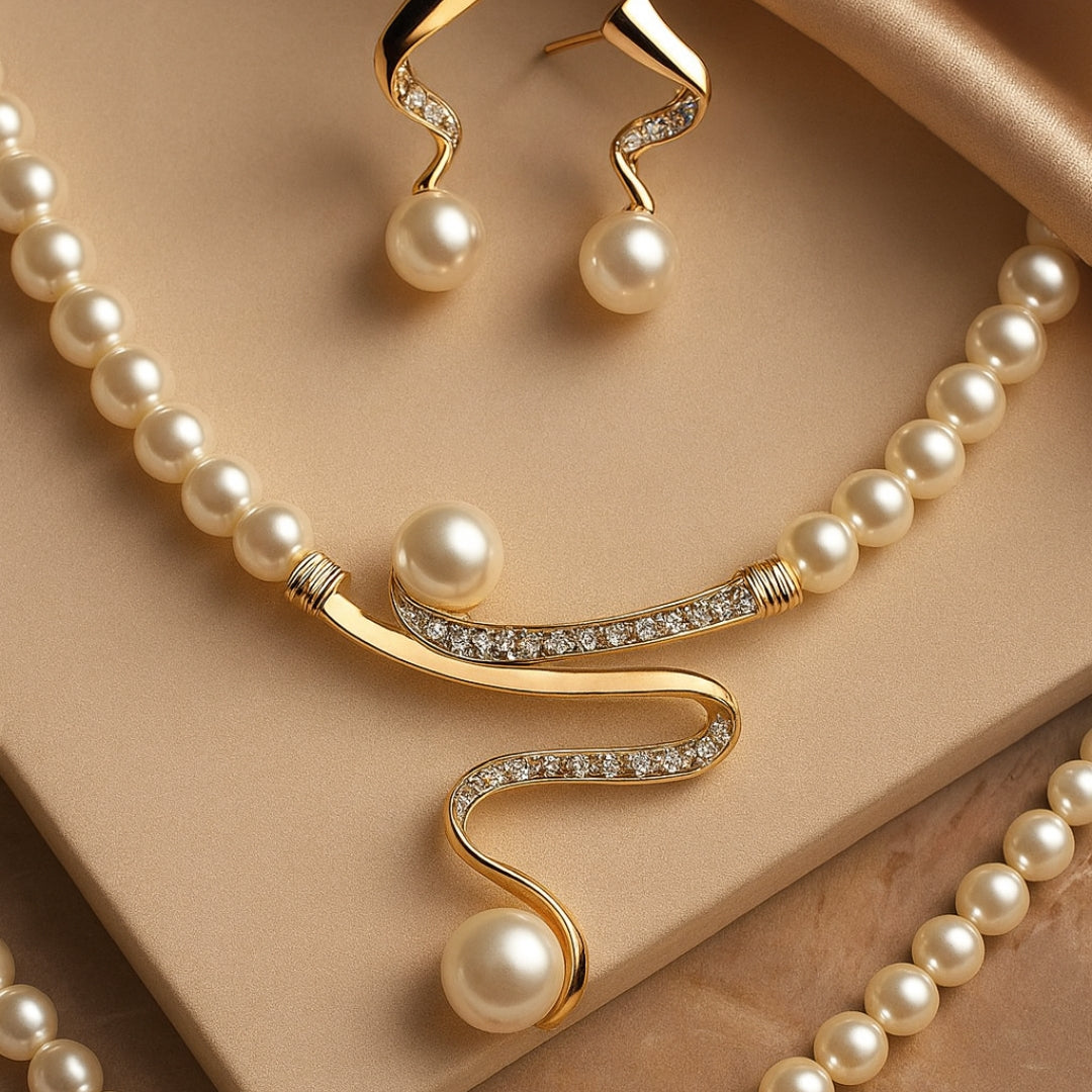 Set Collana di Perle Naturali