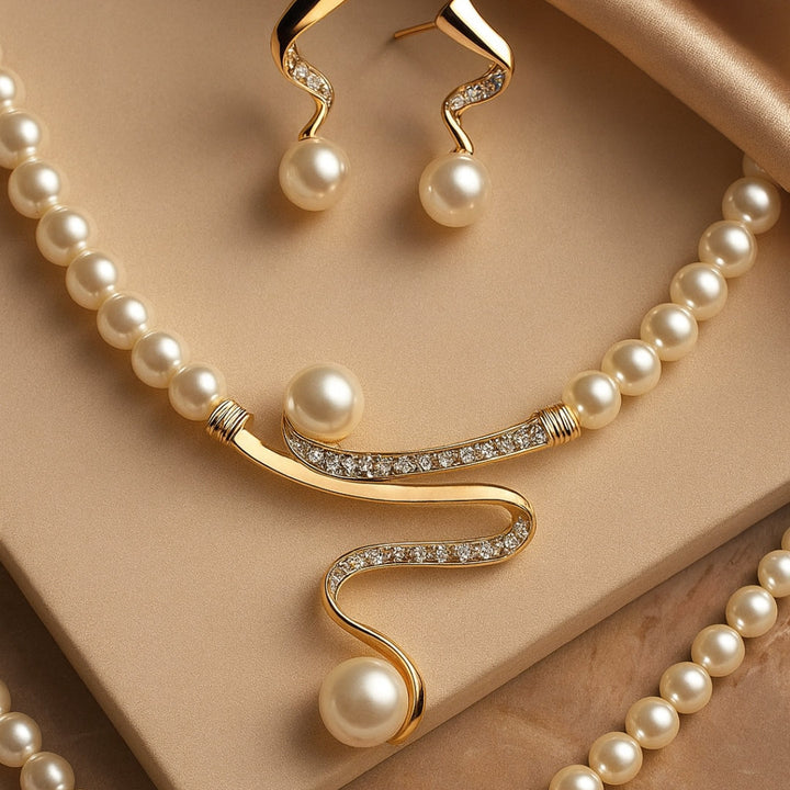 Set Collana di Perle Naturali