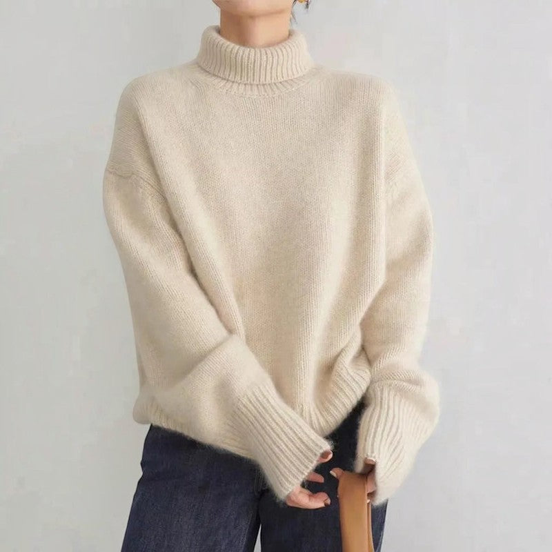 Harley - Maglione lavorato a collo alto con maniche lunghe