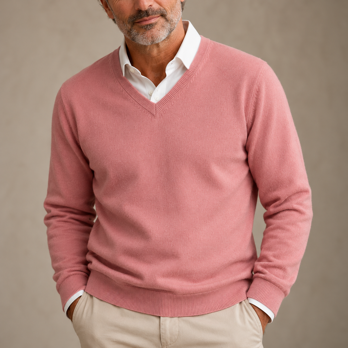 Arturo | Maglione Uomo Scollo a V in Misto Cashmere