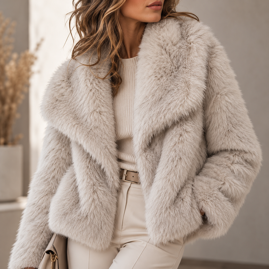 Ilaria | Cappotto Corto in Pelliccia Sintetica