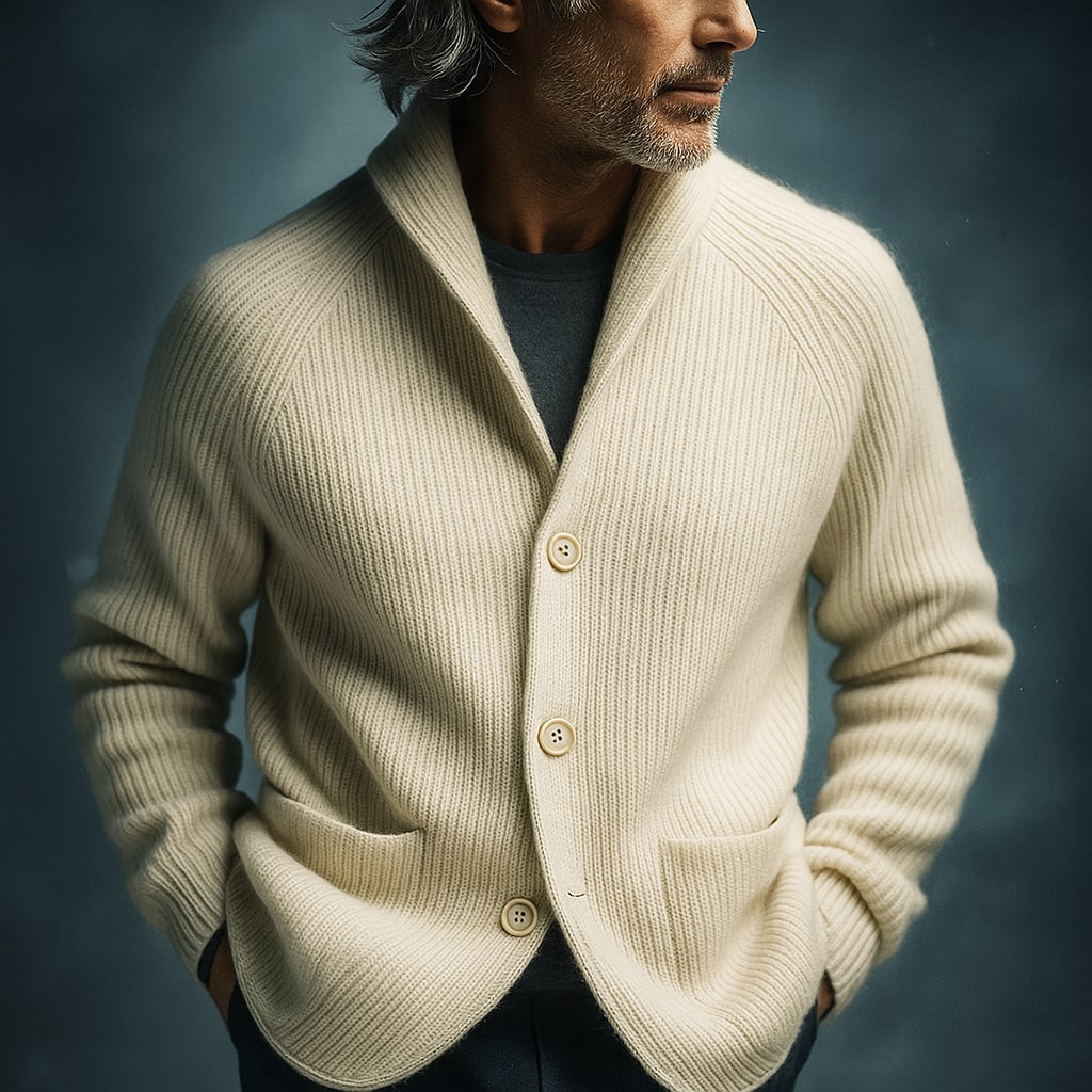 Santino | Cardigan In Maglia A Coste