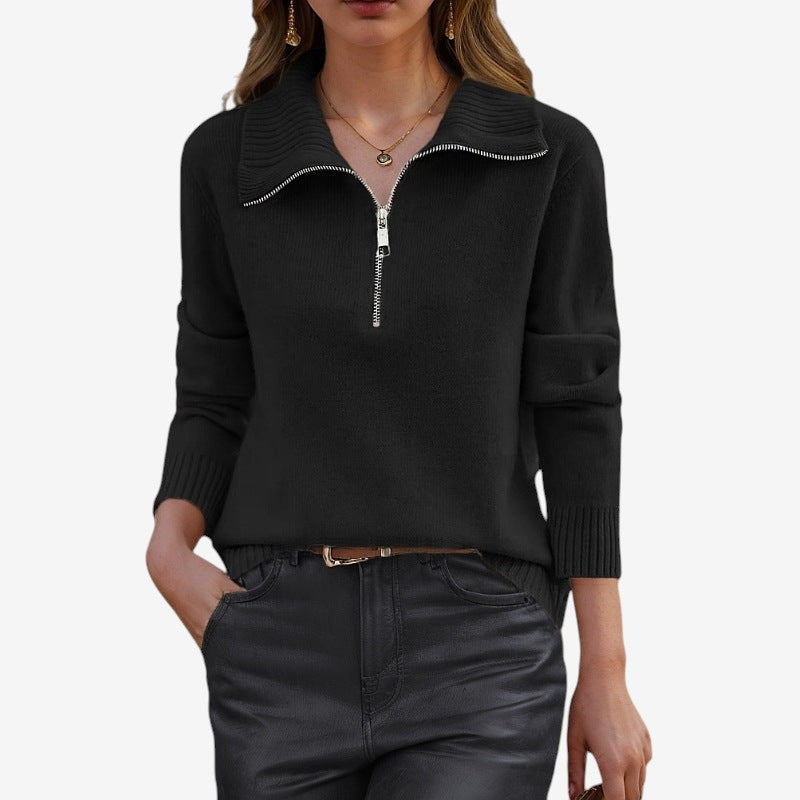Olivia - Maglione con maniche lunghe e mezza cerniera