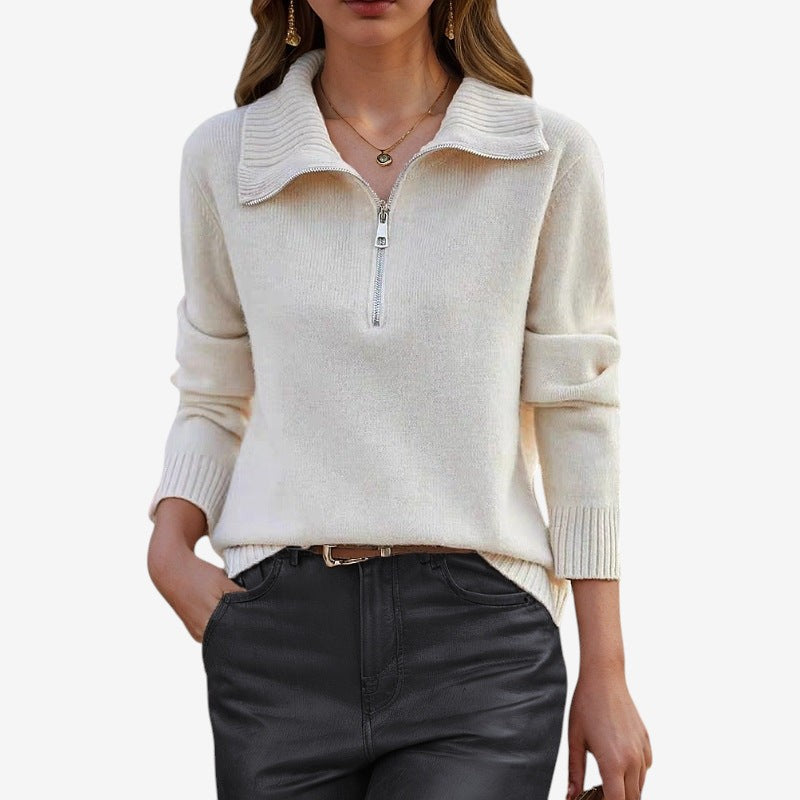 Olivia - Maglione con maniche lunghe e mezza cerniera