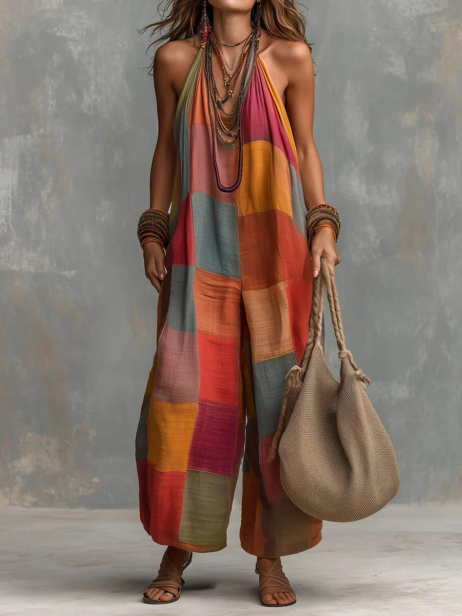 Bohemian Patchwork Jumpsuit™ – Freschezza e libertà con uno stile artistico e unico.