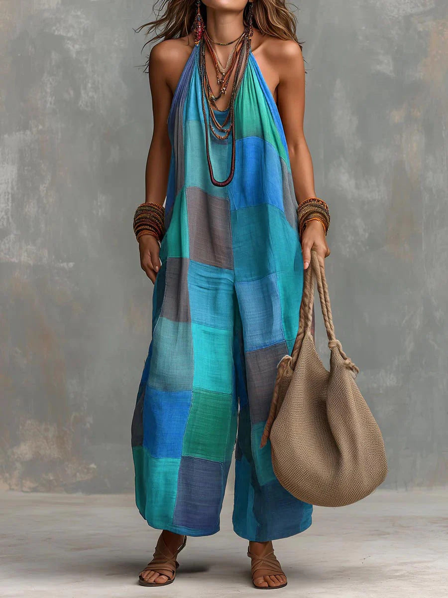 Bohemian Patchwork Jumpsuit™ – Freschezza e libertà con uno stile artistico e unico.