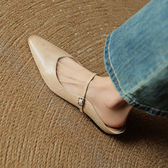 Renata mules Beige dettaglio