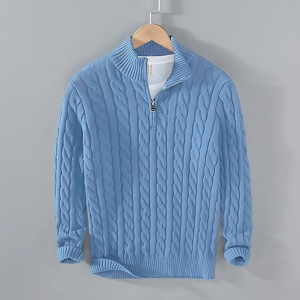 Anthony | Pullover torciglione mezza zip