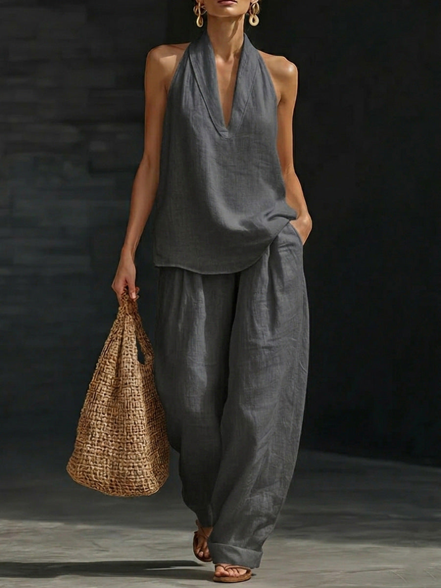 Zoë™ Set senza maniche con pantaloni larghi