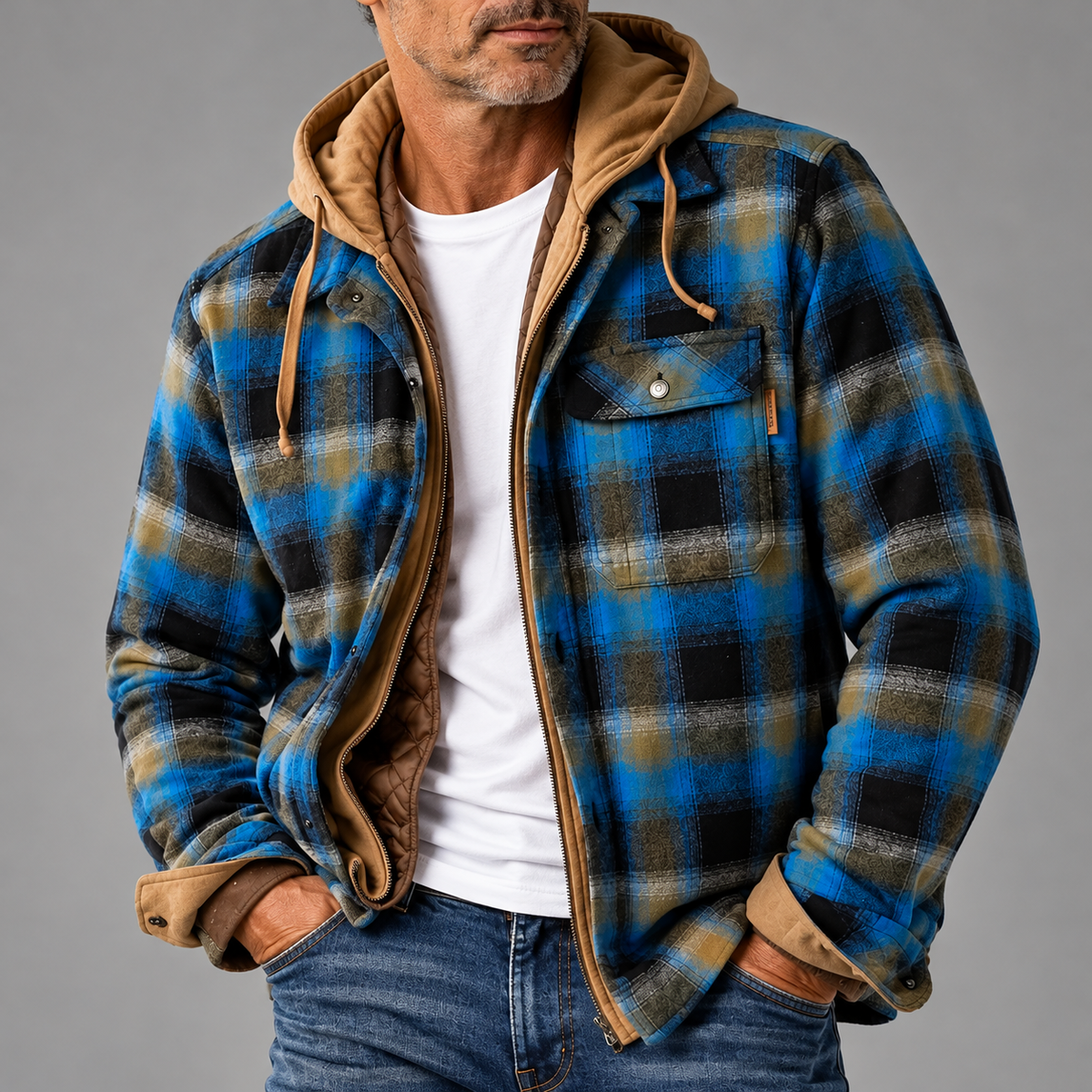 Silvano | Giacca Uomo con Cappuccio Stile Boscaiolo