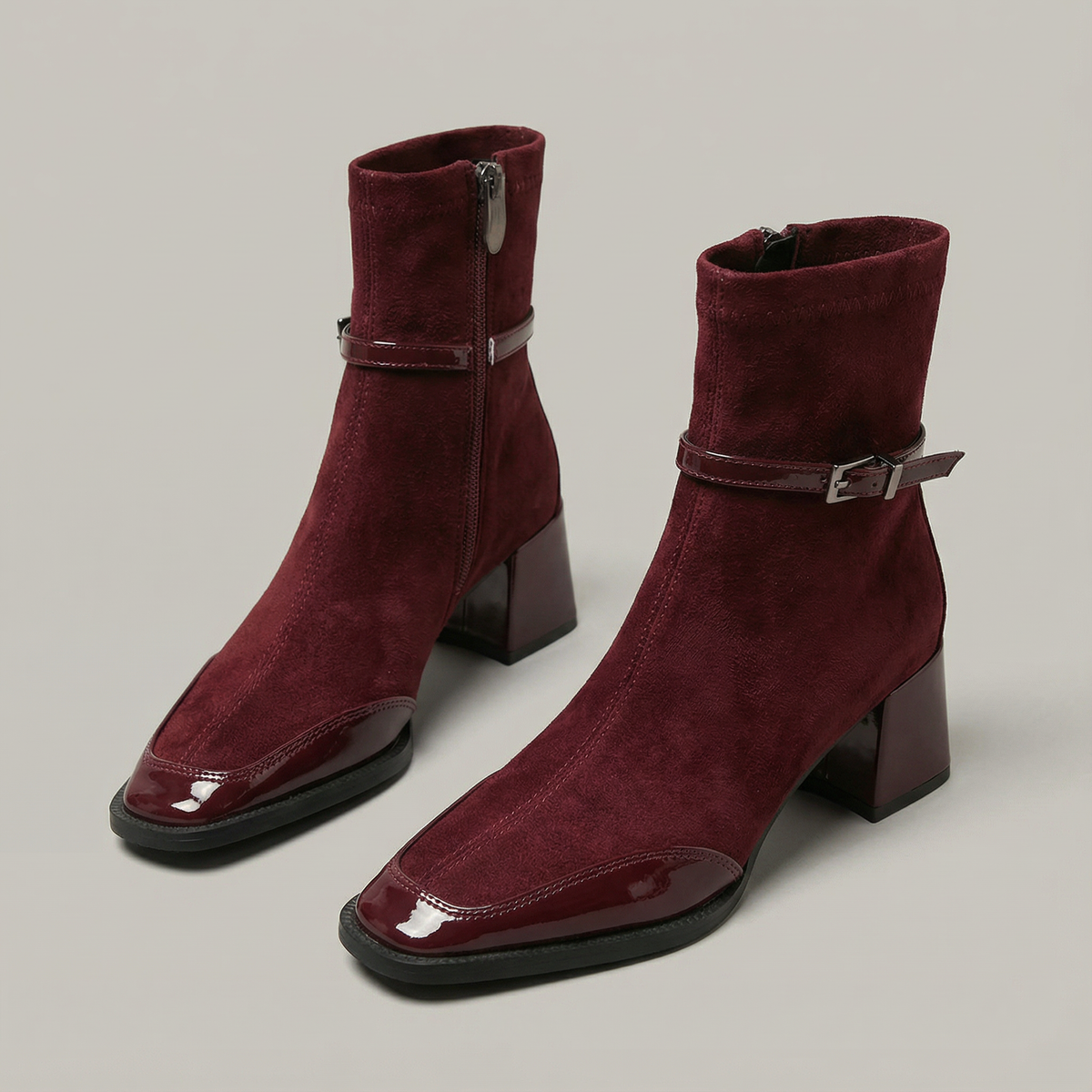 Cleofe | Stivaletti con Tacco Medio e Zip Laterale