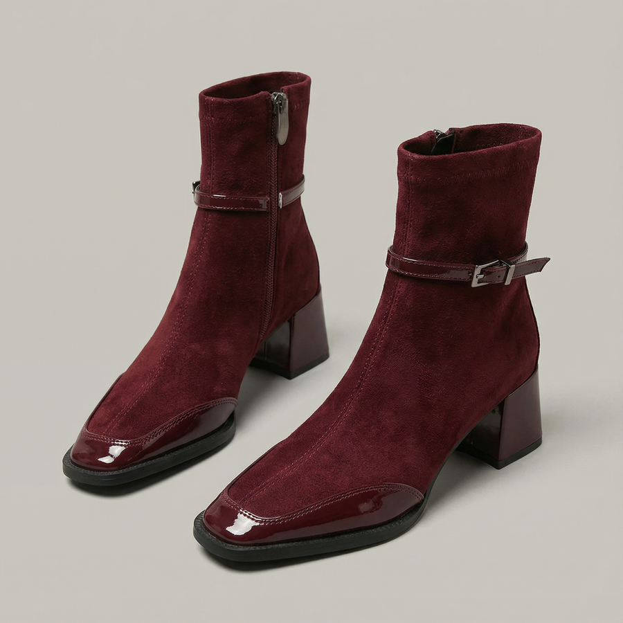 Cleofe | Stivaletti con Tacco Medio e Zip Laterale