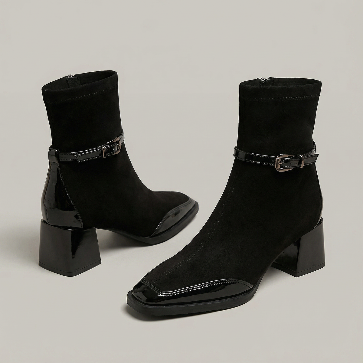 Cleofe | Stivaletti con Tacco Medio e Zip Laterale