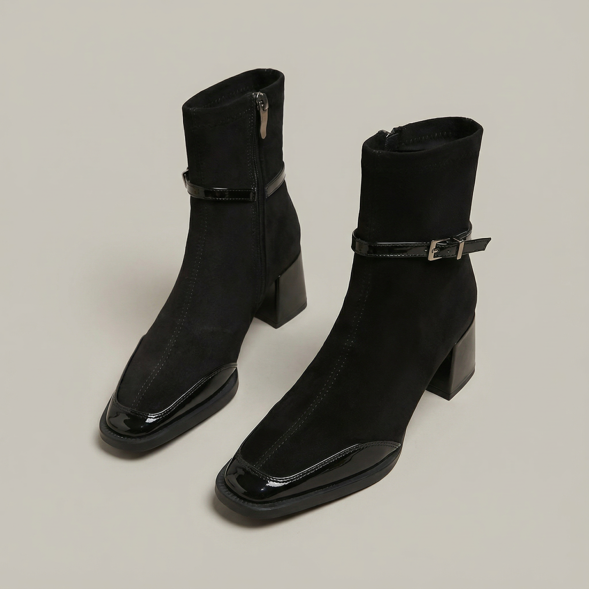 Cleofe | Stivaletti con Tacco Medio e Zip Laterale