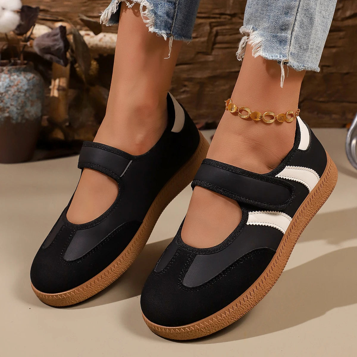Cielo | Sneakers Flat Patchwork con Strappo