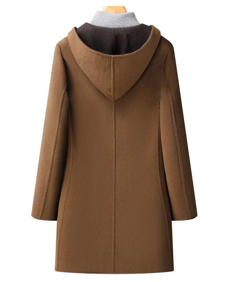 Zino | Cappotto Uomo in Misto Lana con Cappuccio