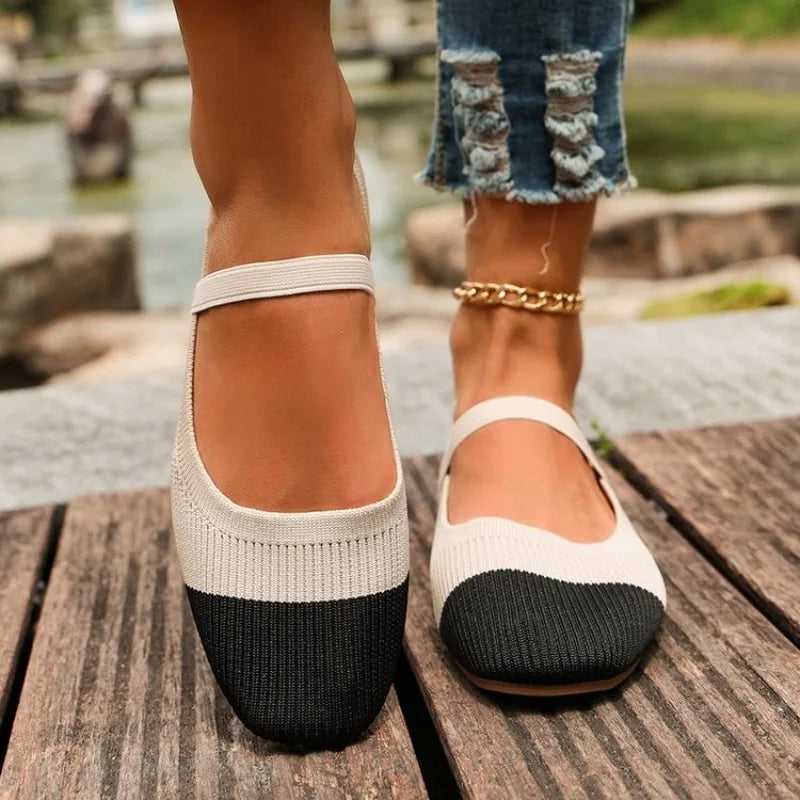 Bonita | Ballerine Mary Jane in Maglia
