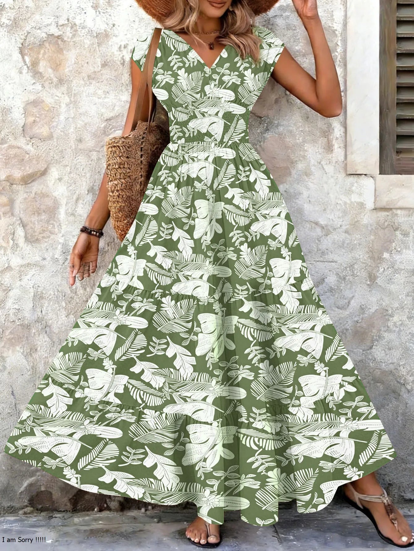 Lorena | Vestido maxi barroco con escote en V