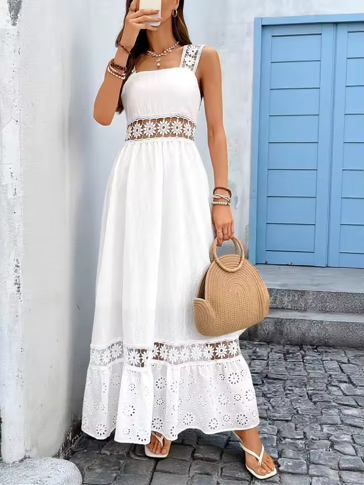 Lucía | Vestido maxi floral con escote en V