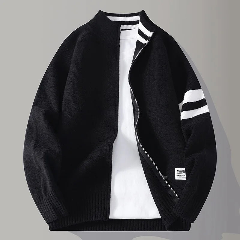 Cristoforo | Maglione a coste con zip