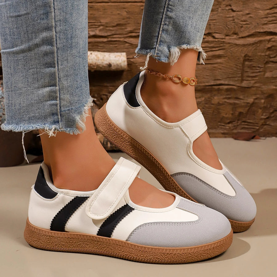 Cielo | Sneakers Flat Patchwork con Strappo