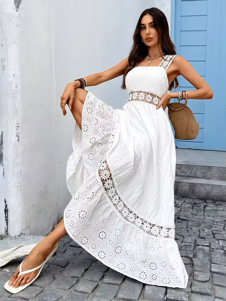 Lucía | Vestido maxi floral con escote en V