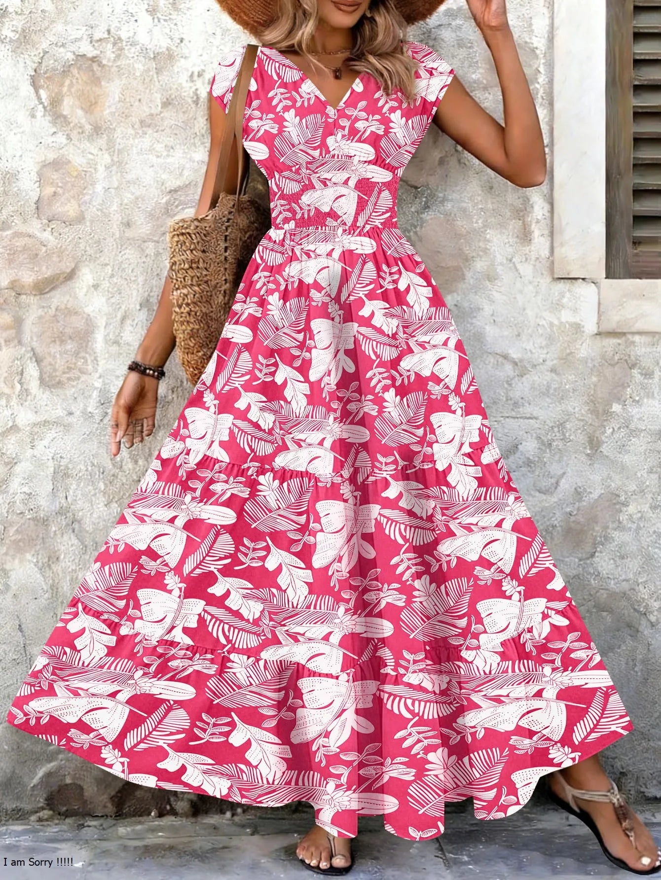 Lorena | Vestido maxi barroco con escote en V