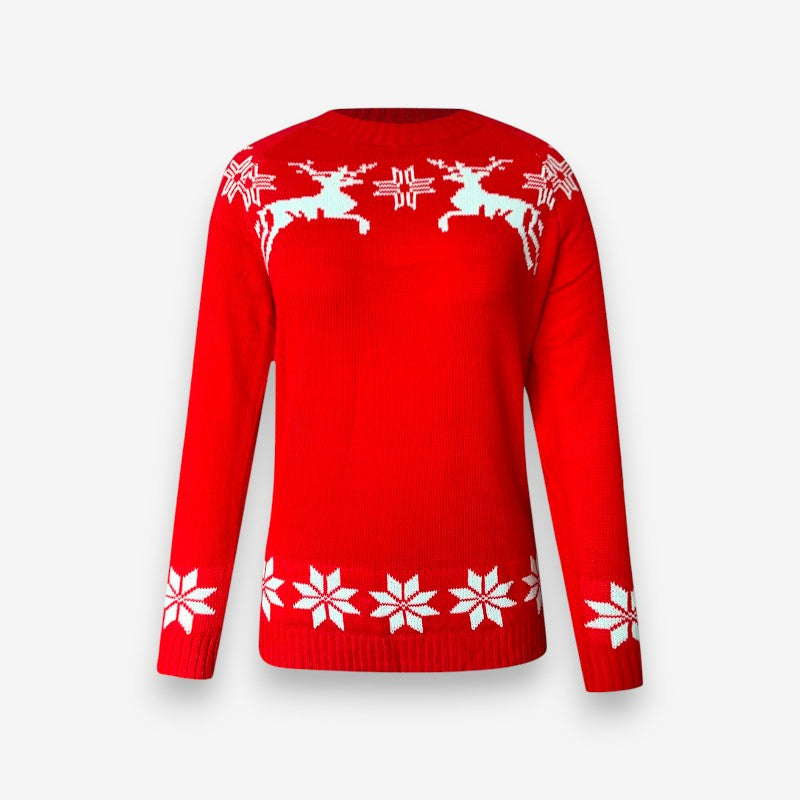 Elsie – Maglione stampato con scollo rotondo e maniche lunghe