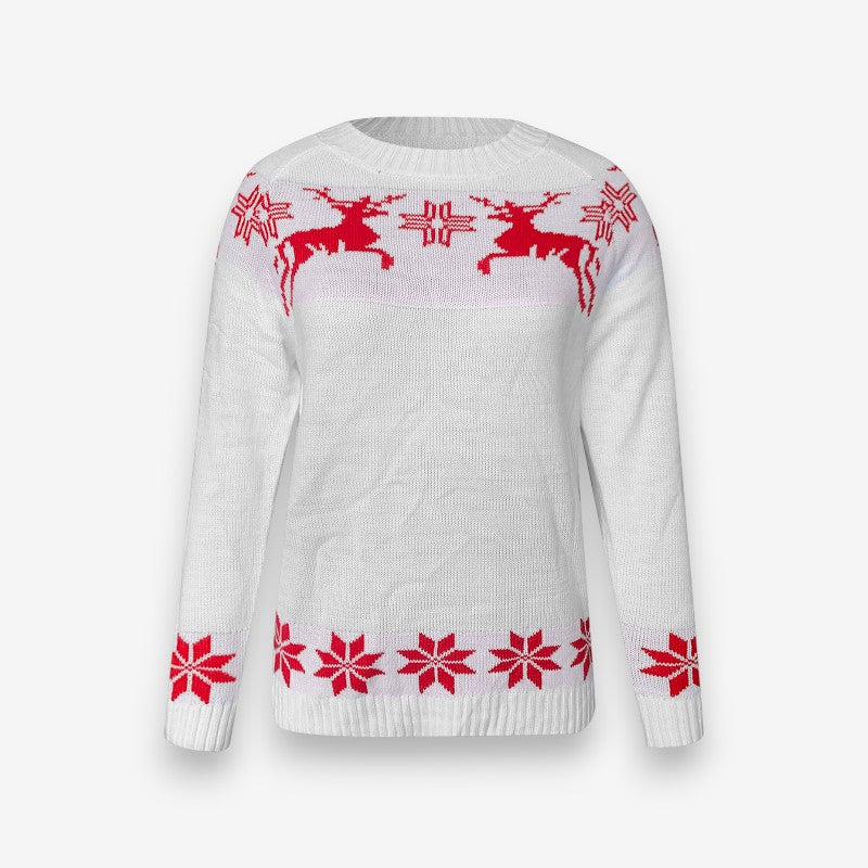 Elsie – Maglione stampato con scollo rotondo e maniche lunghe