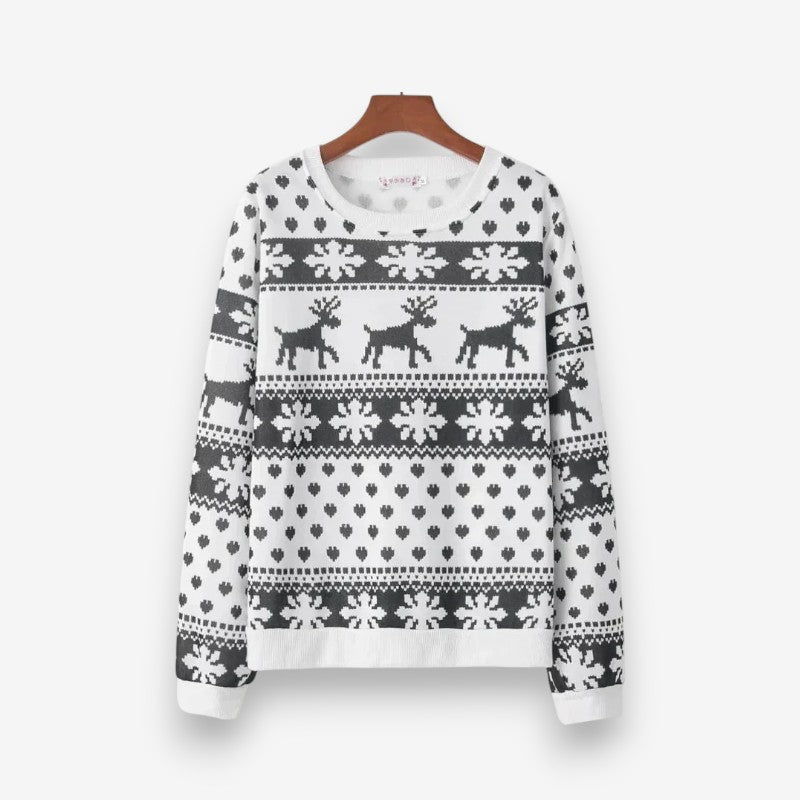 Sienna – Maglione stampato a maniche lunghe con scollo rotondo