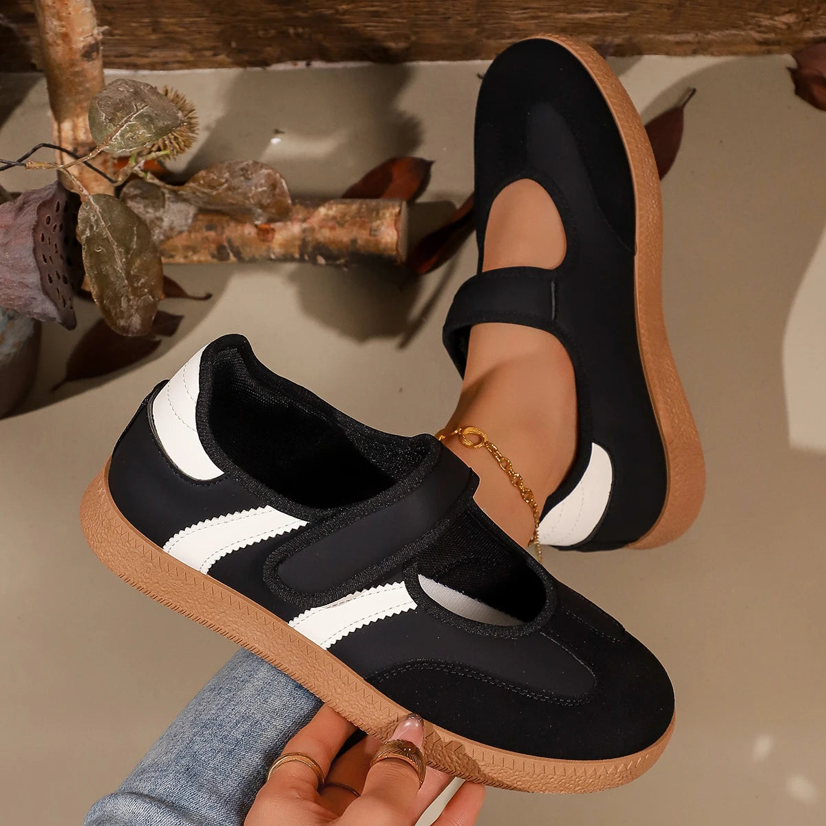 Cielo | Sneakers Flat Patchwork con Strappo
