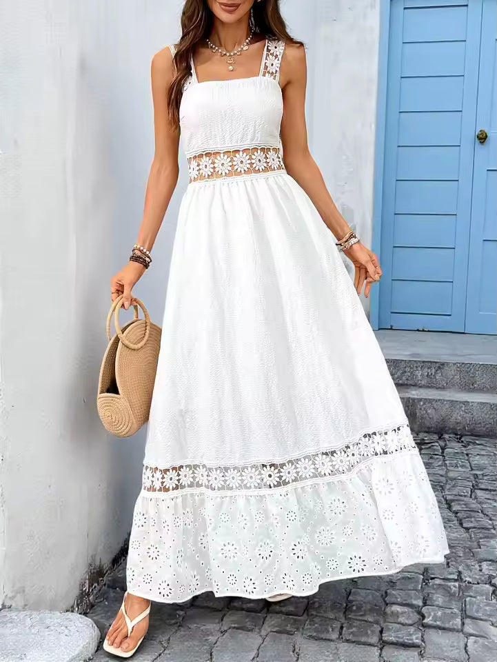 Lucía | Vestido maxi floral con escote en V