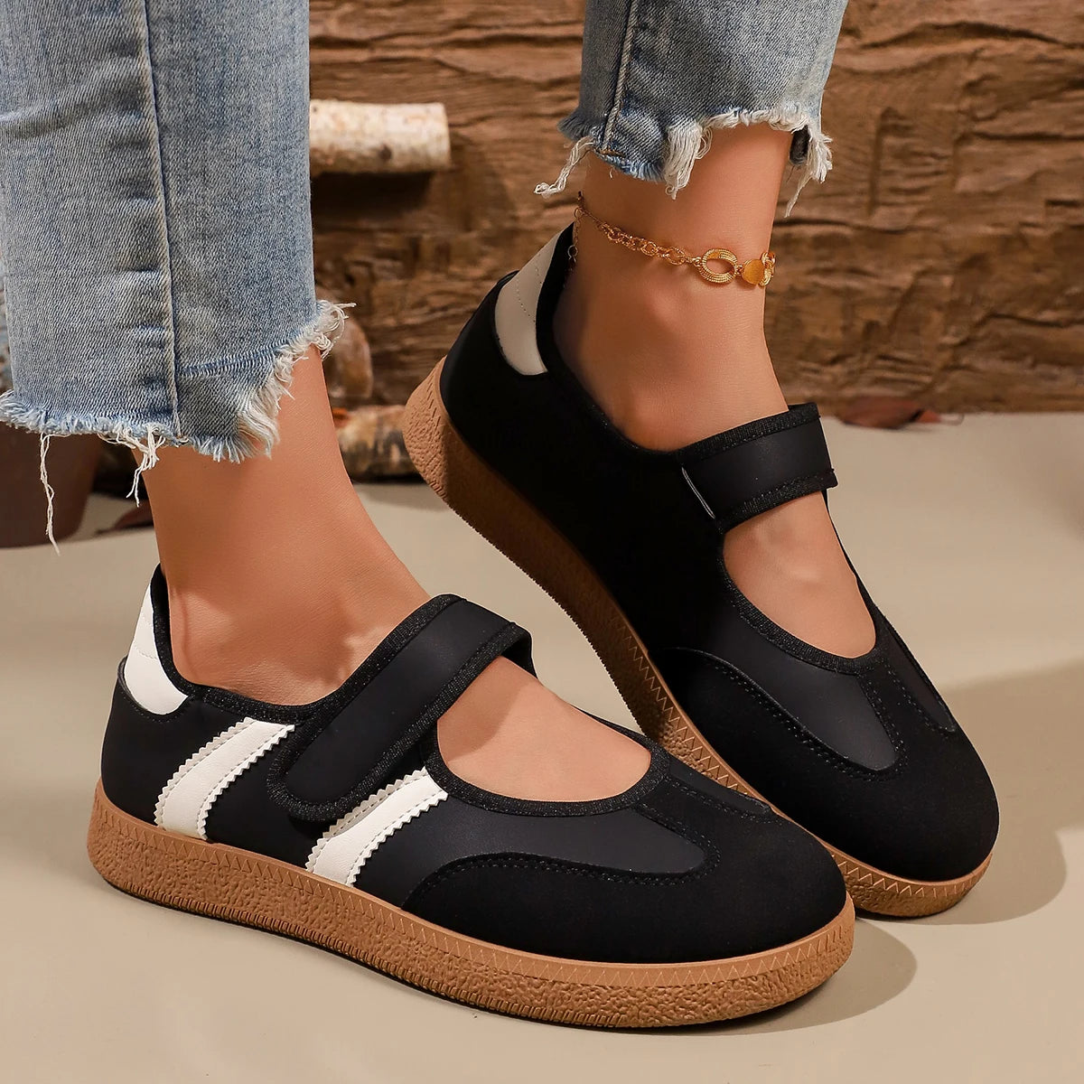 Cielo | Sneakers Flat Patchwork con Strappo