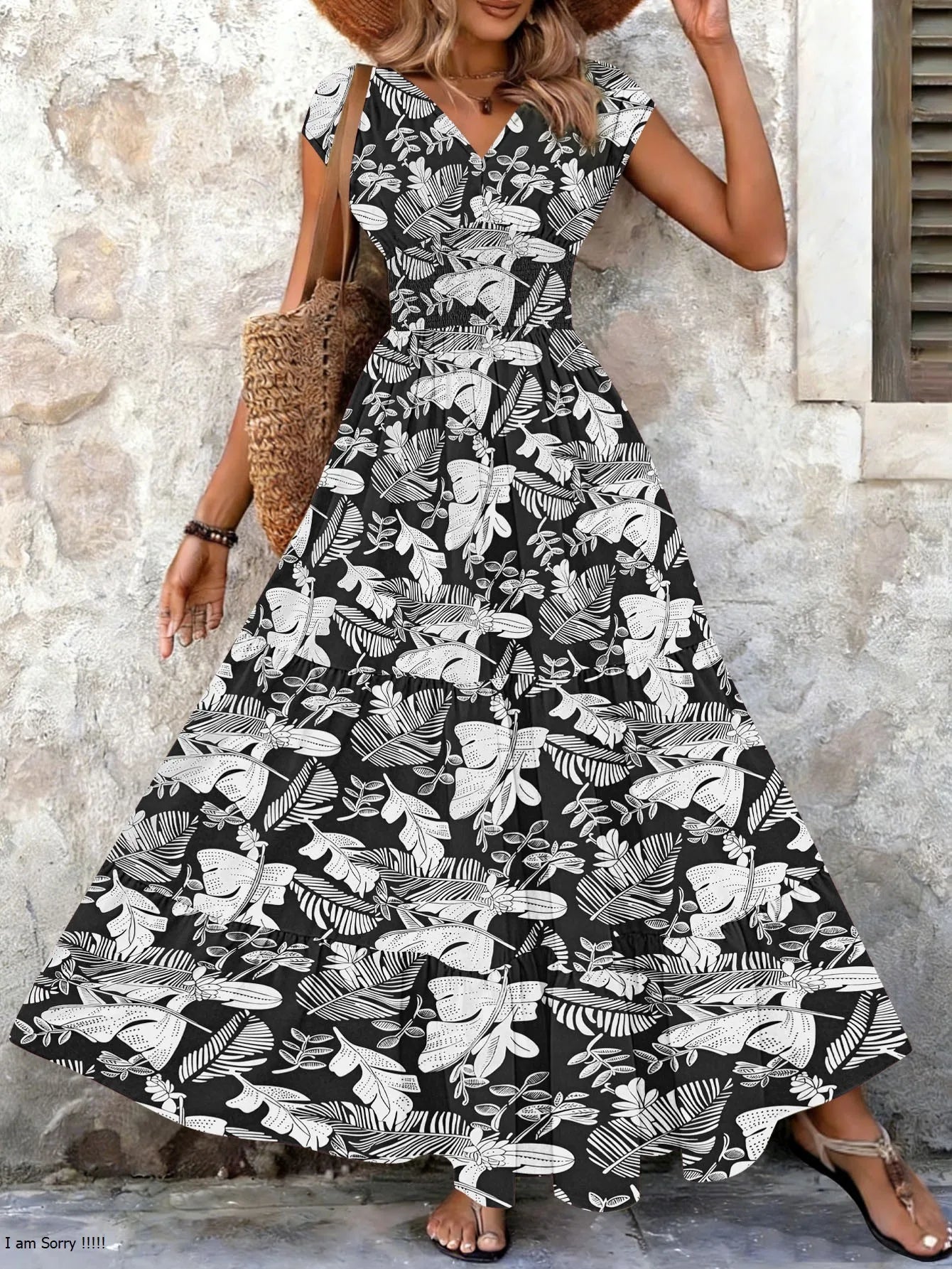 Lorena | Vestido maxi barroco con escote en V