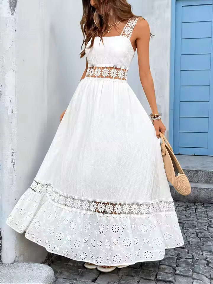 Lucía | Vestido maxi floral con escote en V