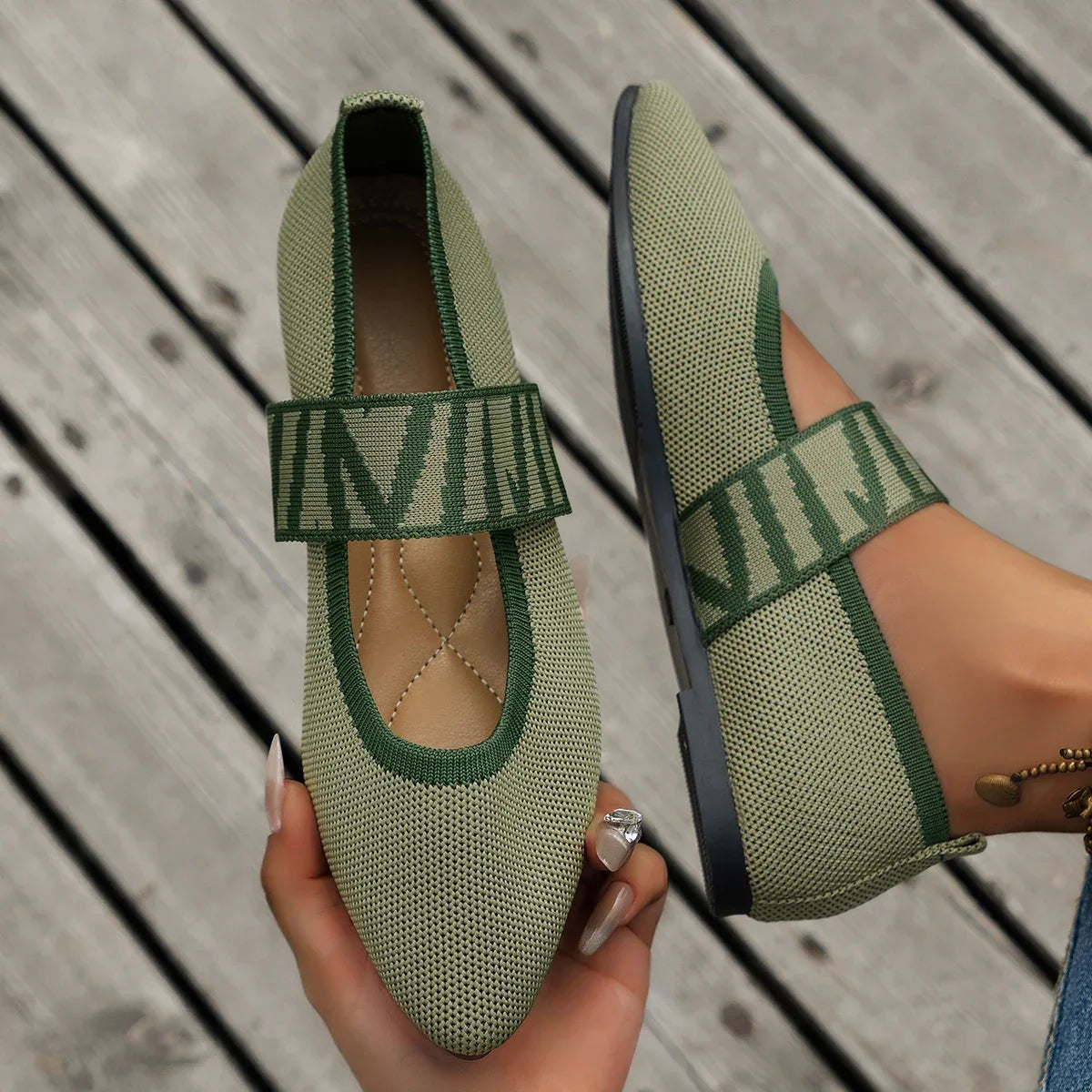 Graziella | Ballerine a Punta in Maglia