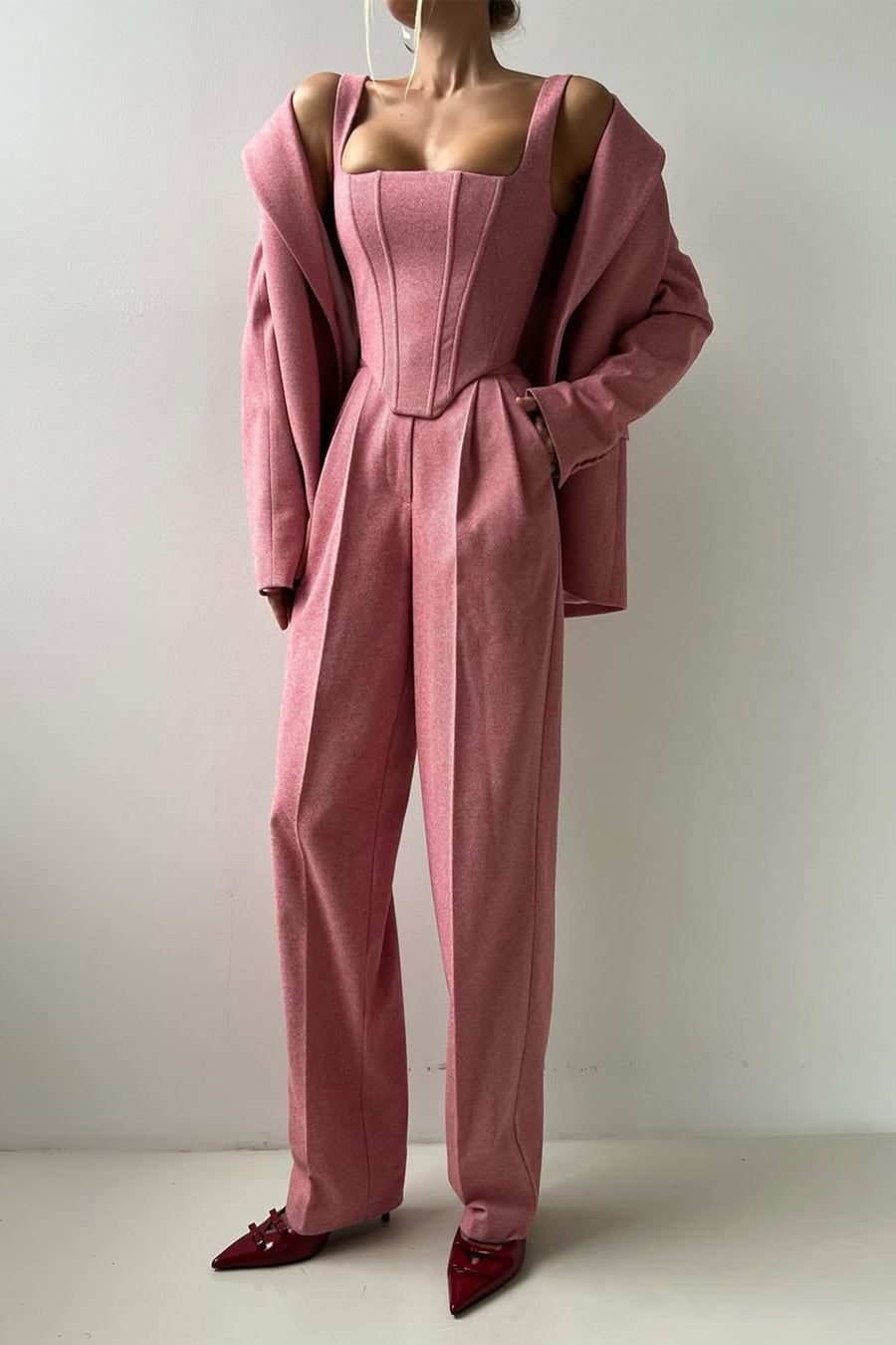 Grace | set tre pezzi con blazer doppiopetto