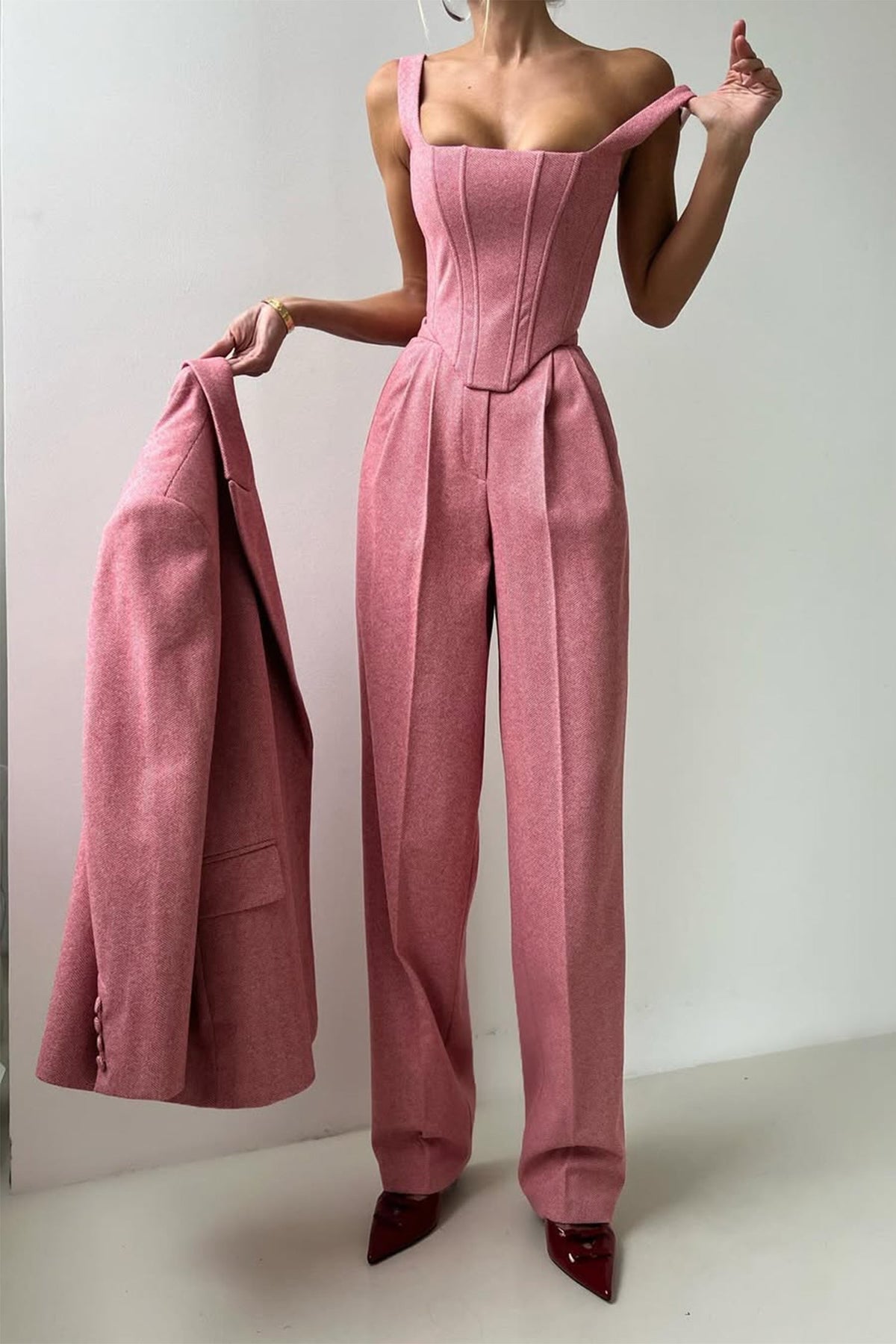 Grace | set tre pezzi con blazer doppiopetto