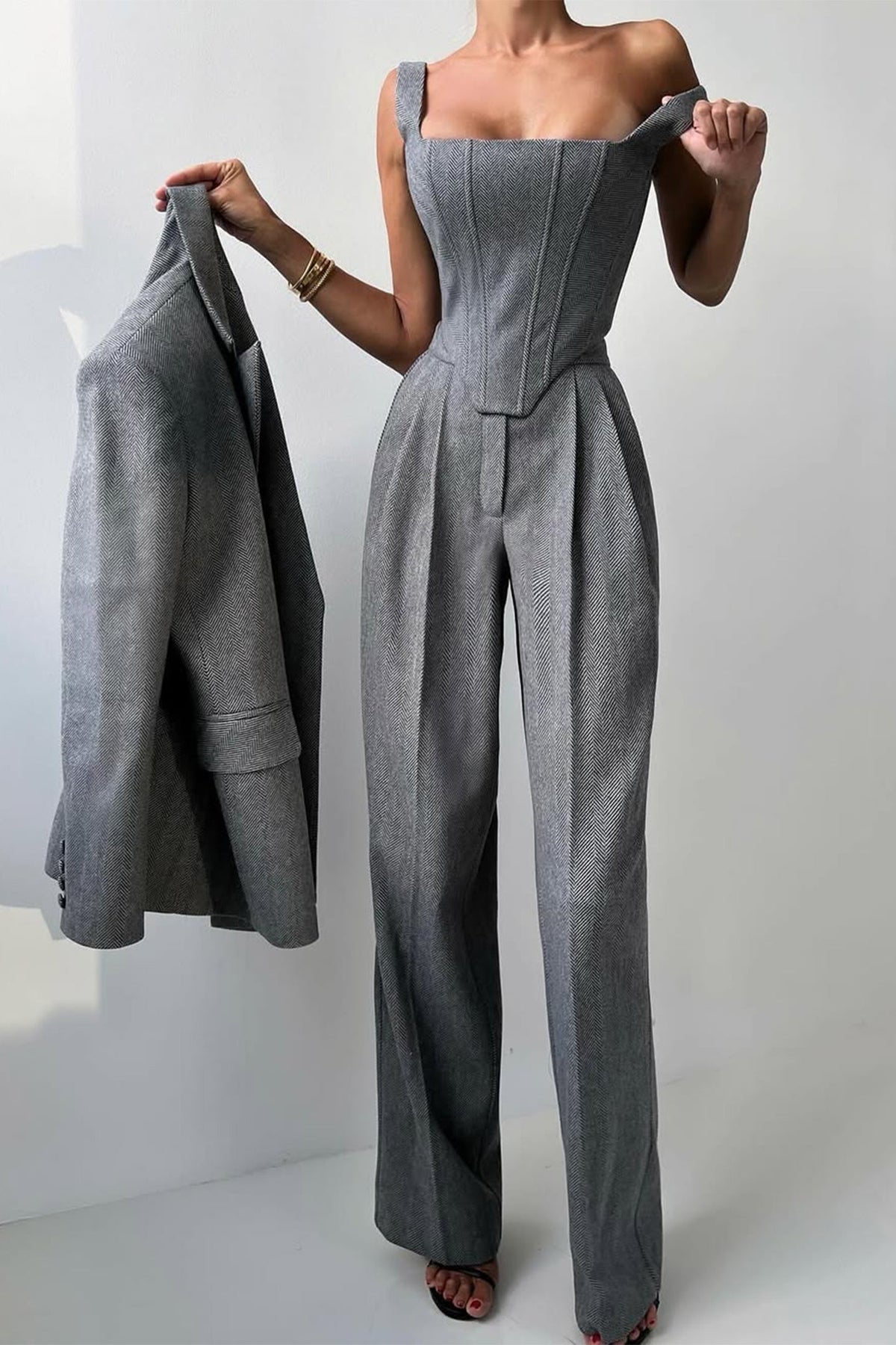 Grace | set tre pezzi con blazer doppiopetto