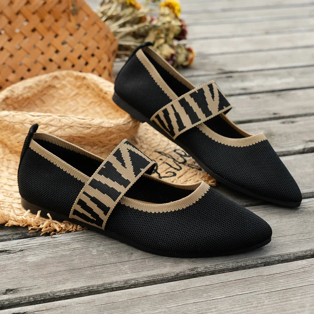 Graziella | Ballerine a Punta in Maglia