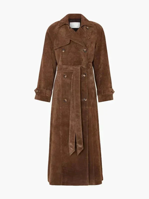 Cordula | Trench in Pelle Scamosciata