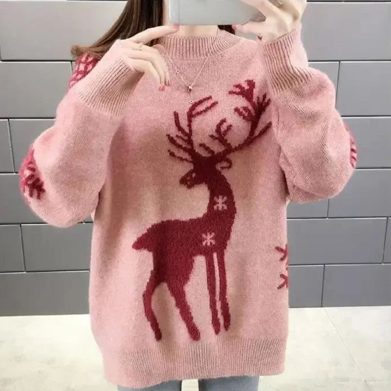 Juliana - Maglione a Maniche Lunghe con Scollo Rotondo e Dettagli a Costine