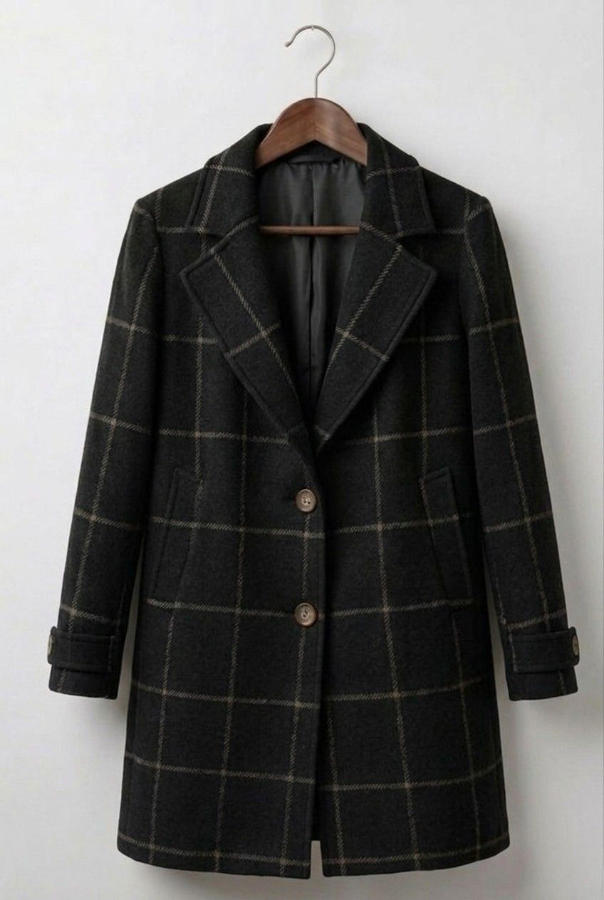Sabina | Cappotto lungo in tweed a quadri