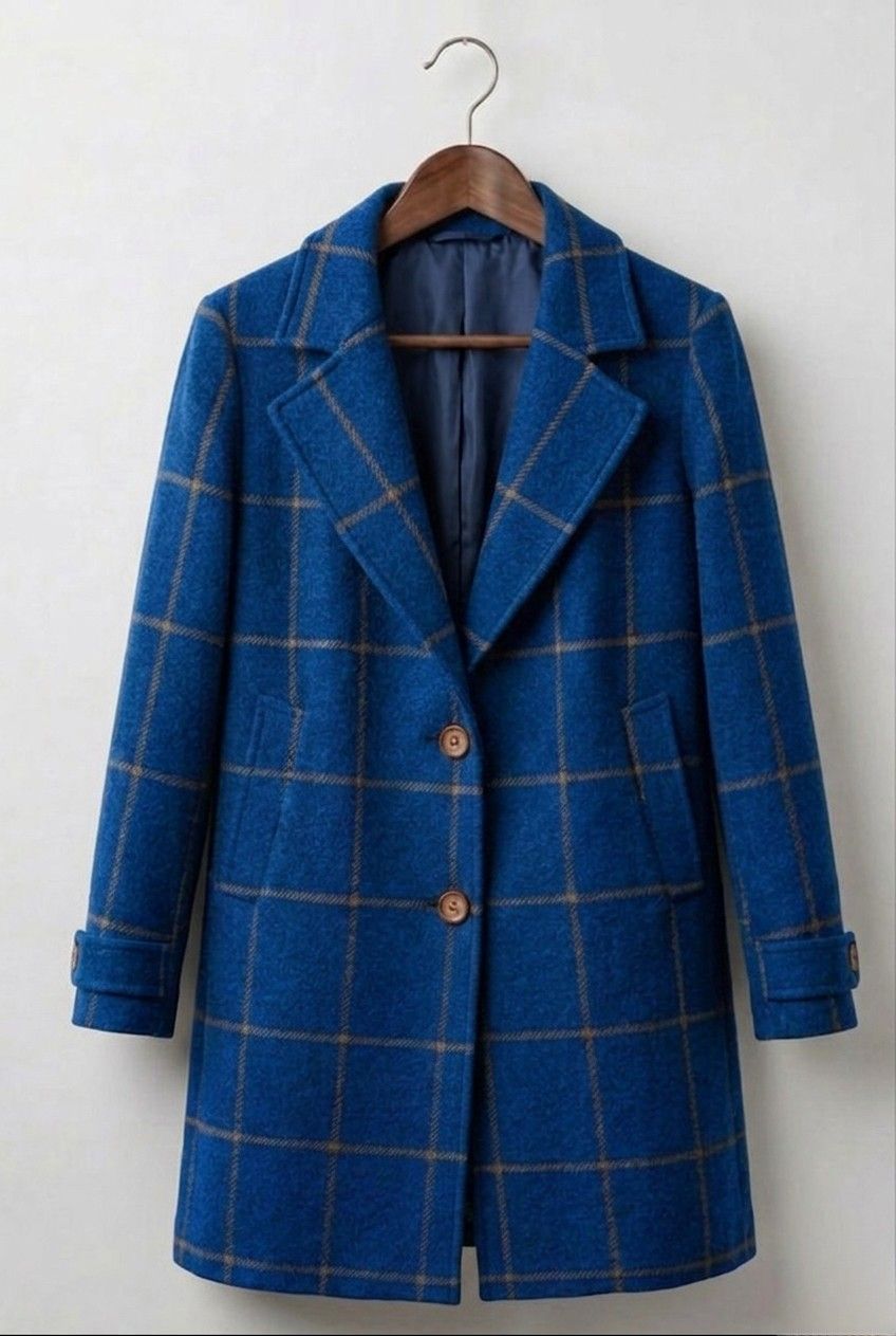 Sabina | Cappotto lungo in tweed a quadri