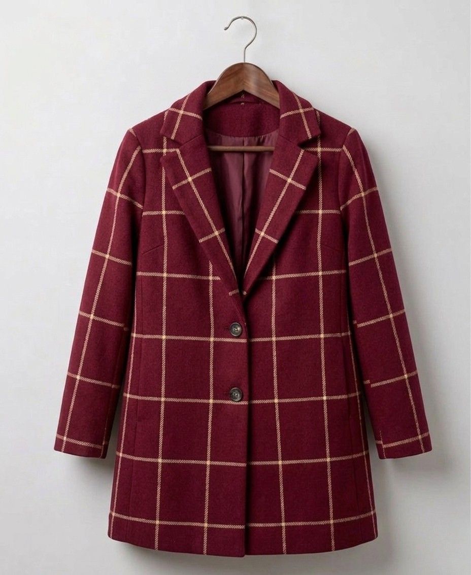 Sabina | Cappotto lungo in tweed a quadri