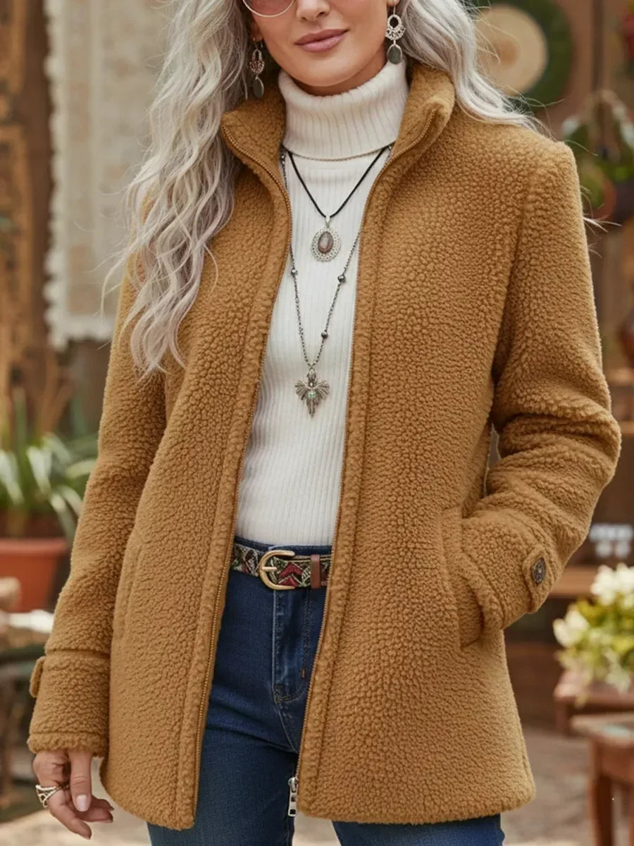 Gulia | Giacca in teddy con zip
