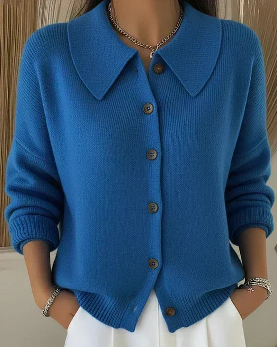 Claire™ | Cardigan con colletto a bottoni