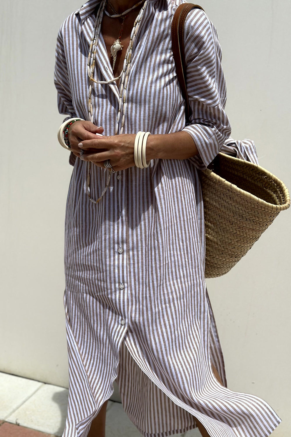 Sunna | Abito Camicia a Righe Senza Tempo con Eleganza e Comfort