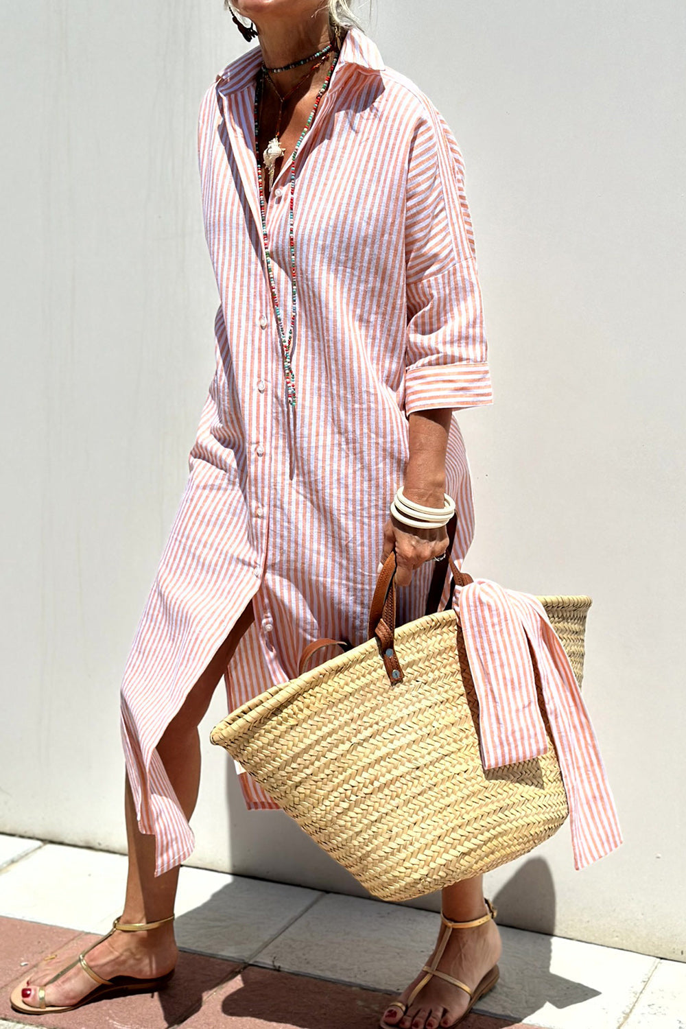 Sunna | Abito Camicia a Righe Senza Tempo con Eleganza e Comfort