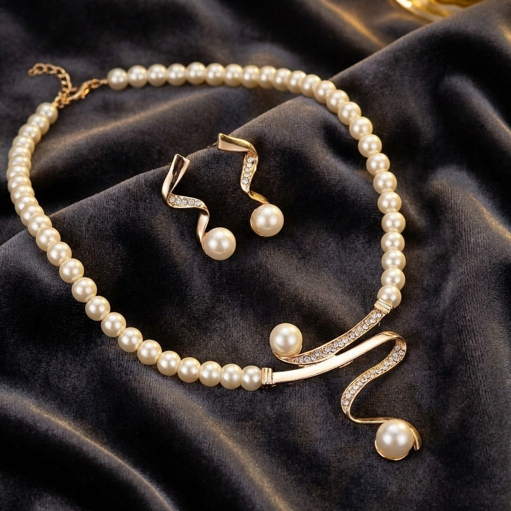 Set Collana di Perle Naturali